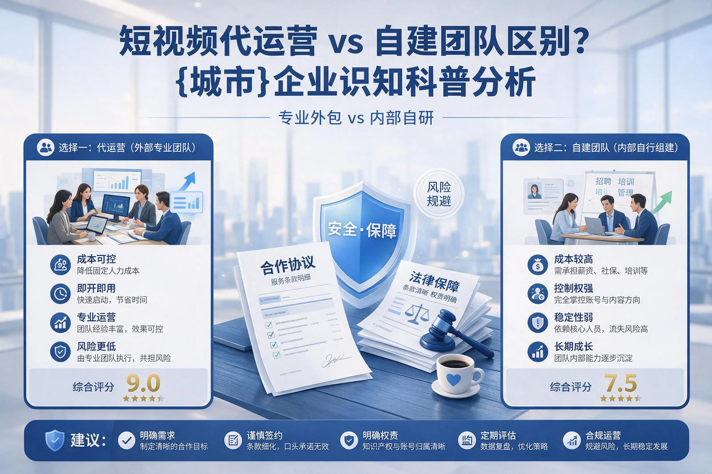 短视频代运营与自建团队区别？佛山企业认知科普分析