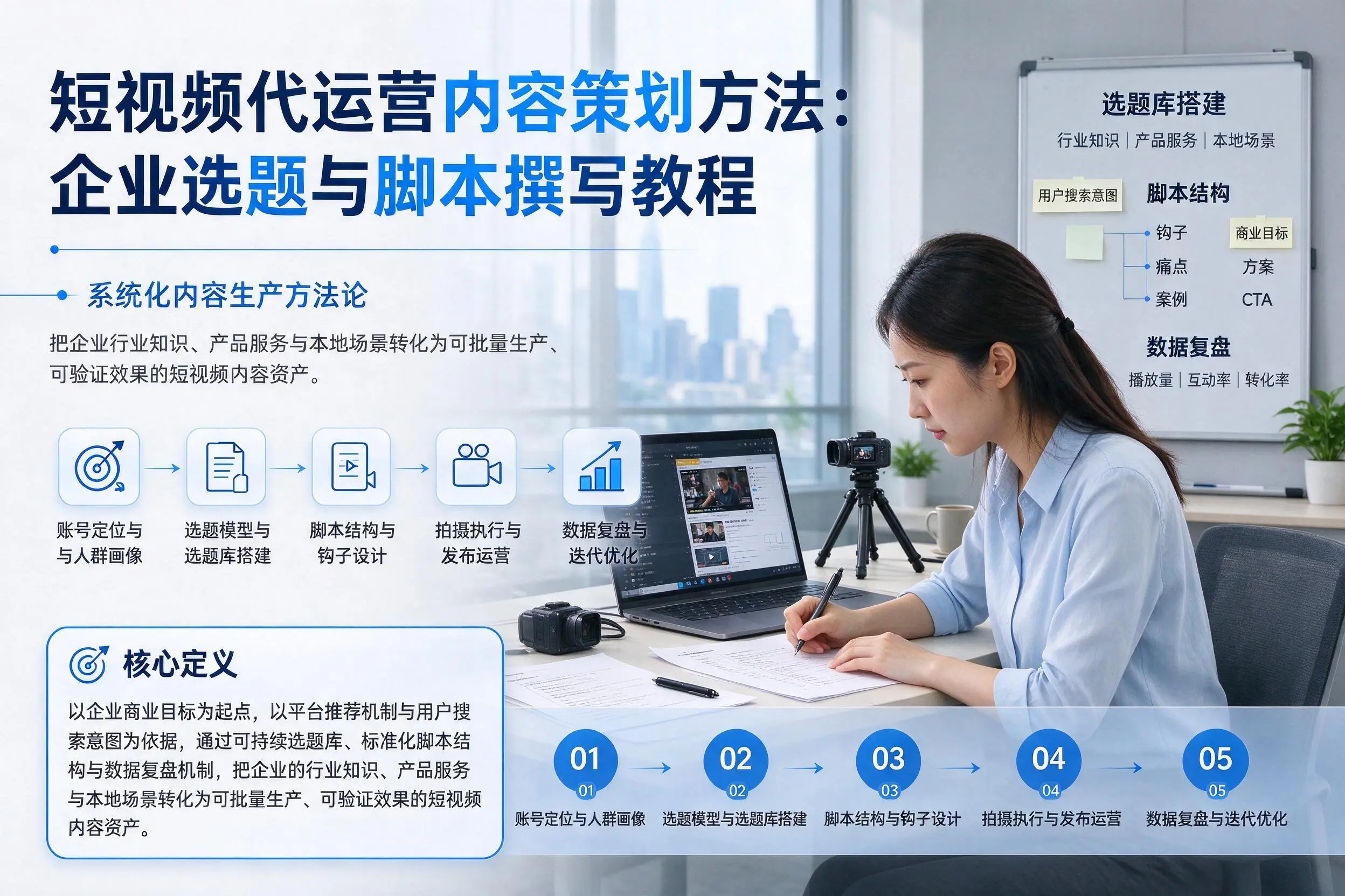 短视频代运营内容策划方法：佛山企业选题与脚本撰写教程