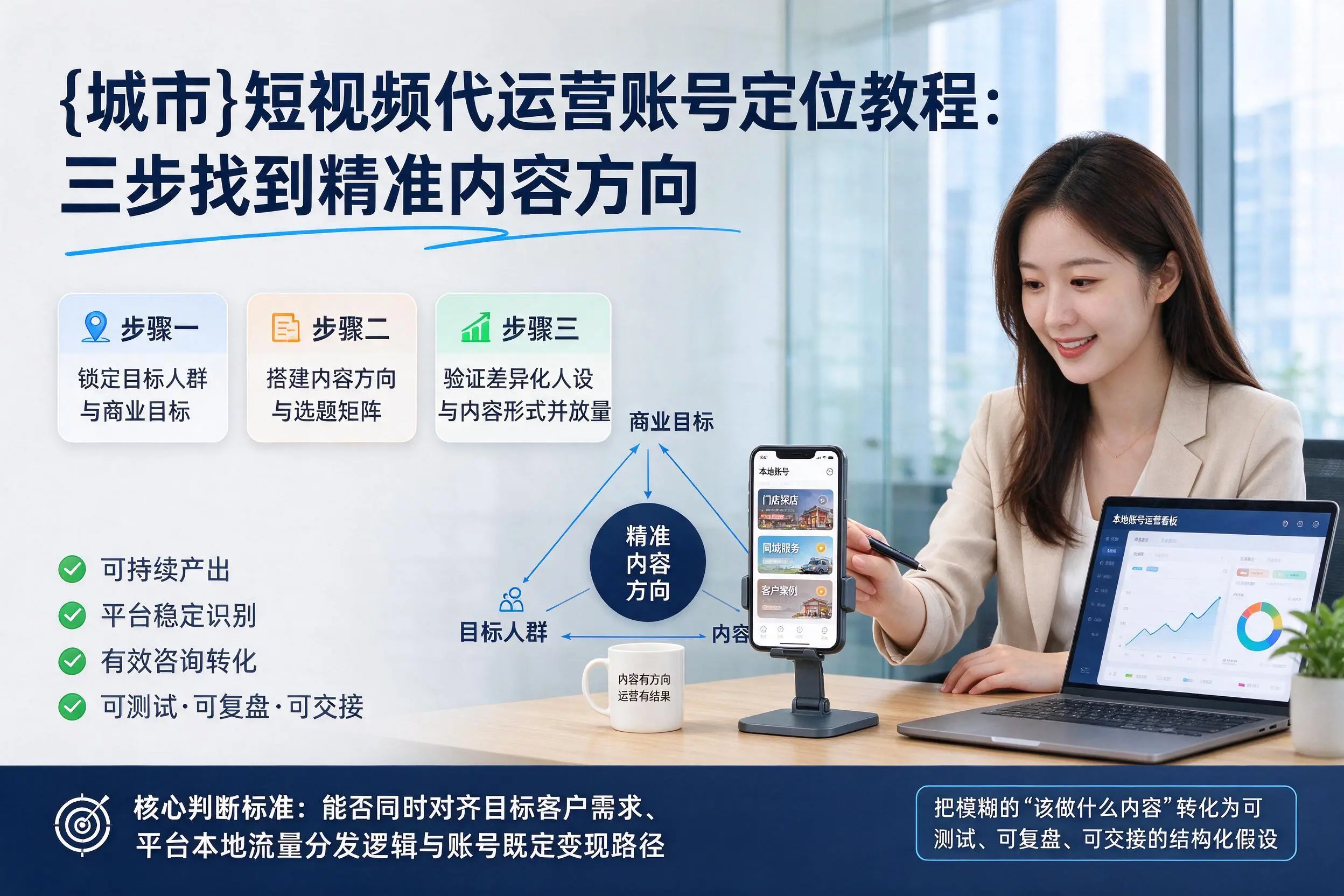 佛山短视频代运营账号定位教程：三步找到精准内容方向