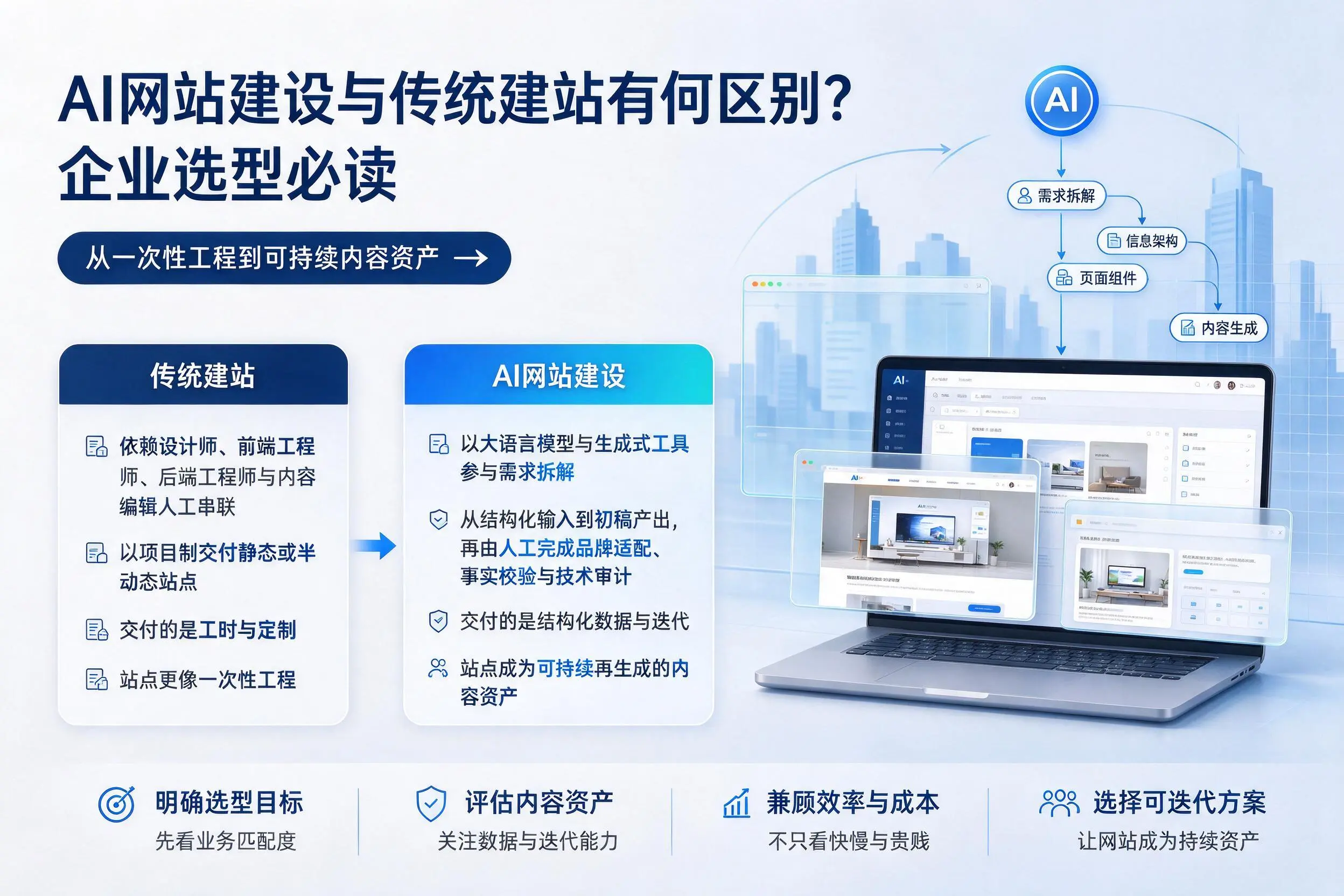 AI网站建设与传统建站有何区别?佛山企业选型必读